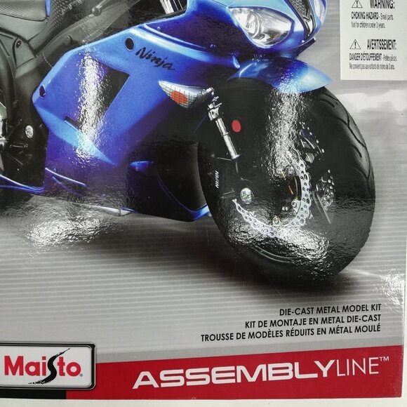 Maisto Assembly Line 1:12 KAWASAKI NINJA ZX-6R Metal Motorcycle Model Kit SEALED - Picture 4 of 7